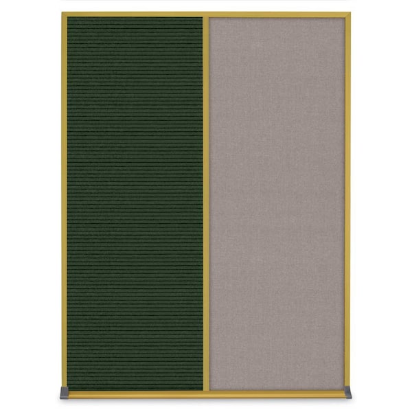 United Visual Products Single Door Radius Corkboard, 24"X36", S UV8001-SATIN-COBACC - main